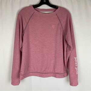 Victoria Secret Long Sleeve Open Back Pink Top